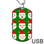 santa emoji emoticons Dog Tag USB Flash (One Side)