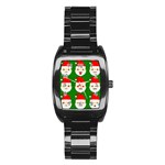 santa emoji emoticons Stainless Steel Barrel Watch