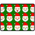 santa emoji emoticons Double Sided Fleece Blanket (Medium)