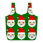 santa emoji emoticons Full Print Recycle Bag (L)