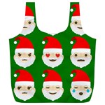 santa emoji emoticons Full Print Recycle Bag (XL)