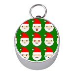 santa emoji emoticons Silver Compass (Mini)