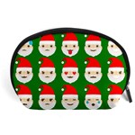 santa emoji emoticons Accessory Pouch (Large)