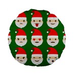 santa emoji emoticons Standard 15  Premium Flano Round Cushion 