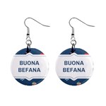 Xmas Buona Befana 1  Button Earrings