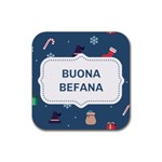 Xmas Buona Befana Rubber Coaster (Square)