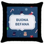 Xmas Buona Befana Throw Pillow Case (Black)