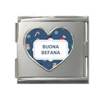 Xmas Buona Befana Mega Link Heart Italian Charm (18mm)