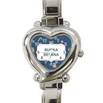 Xmas Buona Befana Heart Italian Charm Watch