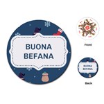 Xmas Buona Befana Playing Cards (Round)