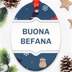 Xmas Buona Befana Oval Ornament (Two Sides)