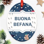 Xmas Buona Befana Ornament (Oval Filigree)