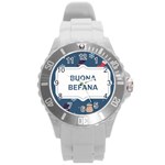 Xmas Buona Befana Round Plastic Sport Watch (L)