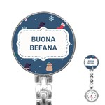 Xmas Buona Befana Stainless Steel Nurses Watch