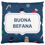 Xmas Buona Befana Large Flano Cushion Case (One Side)