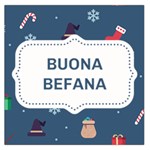 Xmas Buona Befana Large Satin Scarf (Square)