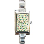 pop art christmas tree Rectangle Italian Charm Watch