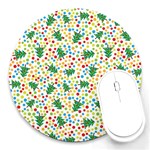 pop art christmas tree Round Mousepad