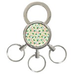 pop art christmas tree 3-Ring Key Chain