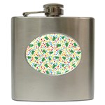 pop art christmas tree Hip Flask (6 oz)