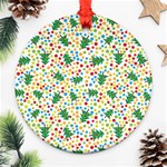 pop art christmas tree Round Ornament (Two Sides)