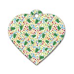 pop art christmas tree Dog Tag Heart (One Side)