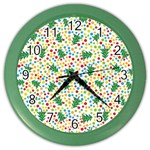 pop art christmas tree Color Wall Clock