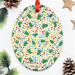 pop art christmas tree Ornament (Oval Filigree)