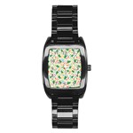 pop art christmas tree Stainless Steel Barrel Watch