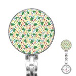 pop art christmas tree Stainless Steel Nurses Watch