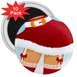 Sexy Mrs Santa Claus 3  Magnet (10 pack)