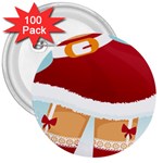 Sexy Mrs Santa Claus 3  Button (100 pack)