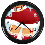 Sexy Mrs Santa Claus Wall Clock (Black)