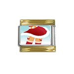 Sexy Mrs Santa Claus Gold Trim Italian Charm (9mm)