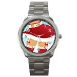 Sexy Mrs Santa Claus Sport Metal Watch