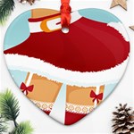 Sexy Mrs Santa Claus Heart Ornament (Two Sides)