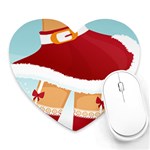 Sexy Mrs Santa Claus Heart Mousepad