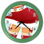 Sexy Mrs Santa Claus Color Wall Clock