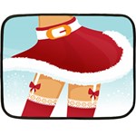 Sexy Mrs Santa Claus Double Sided Fleece Blanket (Mini)