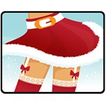 Sexy Mrs Santa Claus Fleece Blanket (Medium)