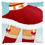 Sexy Mrs Santa Claus Large Cushion Case (One Side)