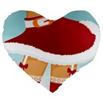 Sexy Mrs Santa Claus Large 19  Premium Heart Shape Cushion