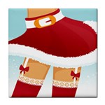 Sexy Mrs Santa Claus Tile Coaster