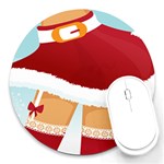 Sexy Mrs Santa Claus Round Mousepad