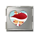 Sexy Mrs Santa Claus Mega Link Heart Italian Charm (18mm)