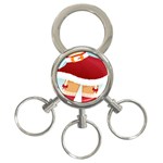 Sexy Mrs Santa Claus 3-Ring Key Chain