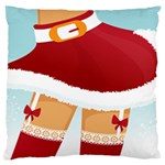 Sexy Mrs Santa Claus Large Flano Cushion Case (One Side)