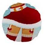 Sexy Mrs Santa Claus Large 18  Premium Flano Round Cushion 