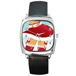 Sexy Mrs Santa Claus Square Metal Watch