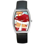 Sexy Mrs Santa Claus Barrel Style Metal Watch